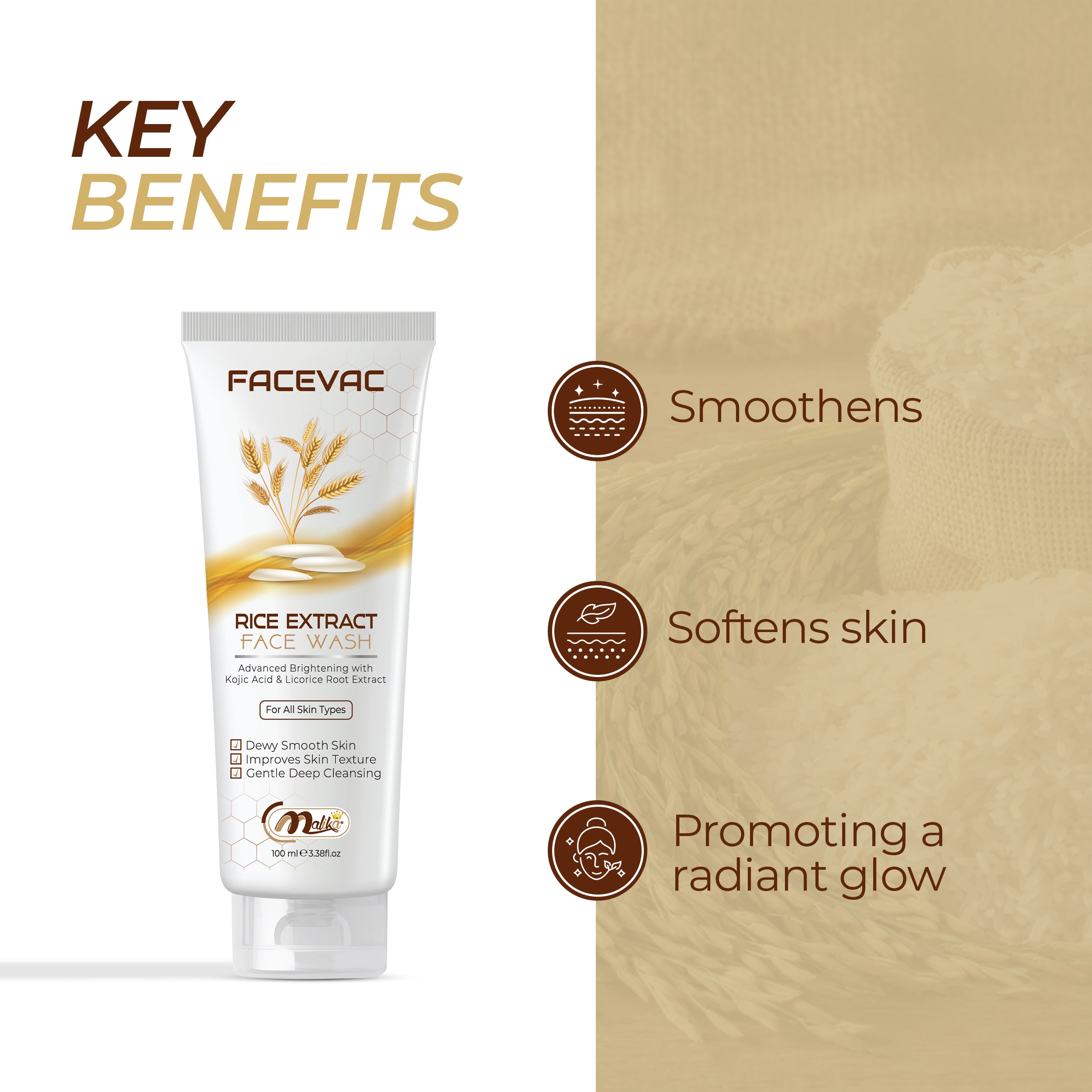FaceVac- Rice Extract Facewash