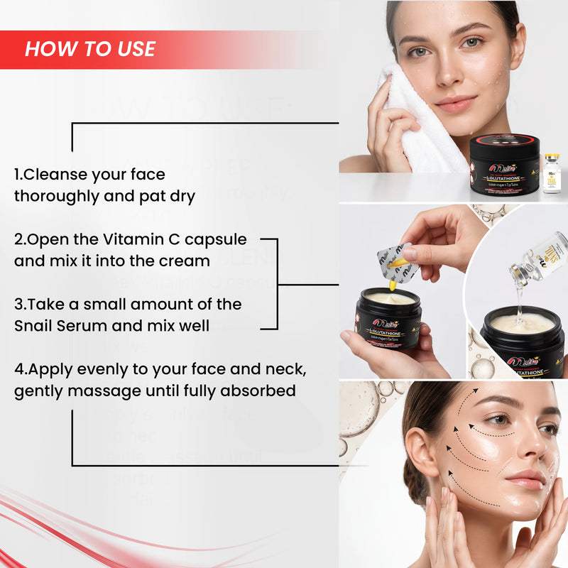 Glow Kit 3 in 1 – L-Glutathione Cream, Serum & Capsule